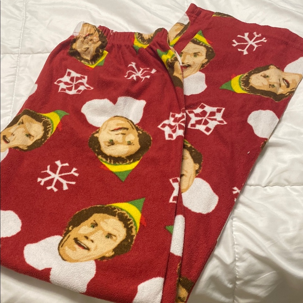 Red Men’s PJ Bottoms Elf Design